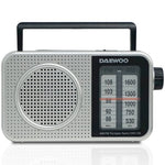 Radio Portátil Daewoo DW1125/ a Pilas/ Gris Metalizado