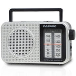 Radio Portátil Daewoo DW1125/ a Pilas/ Gris Metalizado