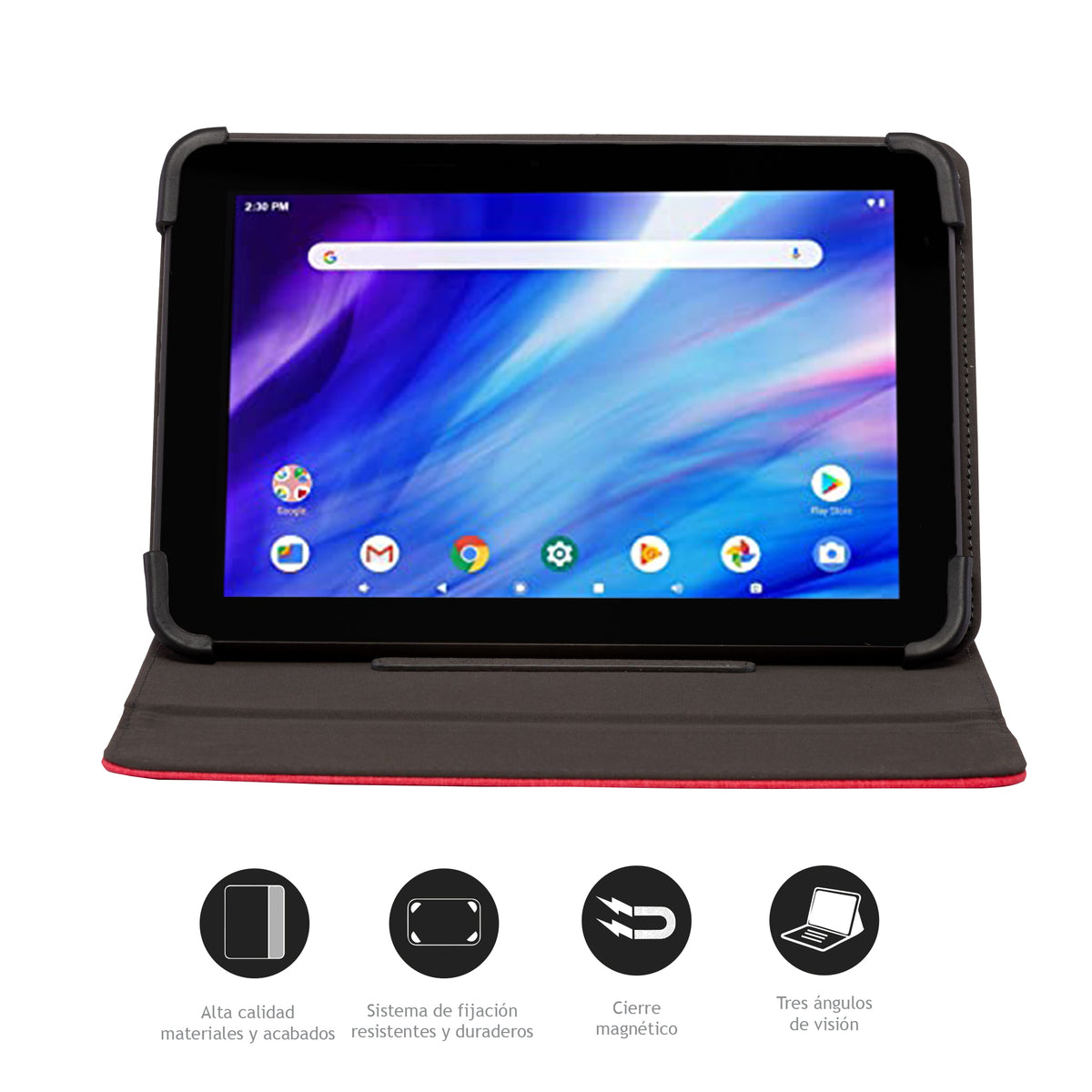 Funda tablet universal nilox 10.5 pulgadas roja