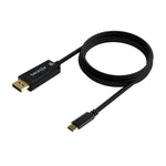 Cable Conversor Aisens A109-0689/ USB Tipo-C Macho - DisplayPort Macho/ Hasta 27W/ 1250Mbps/ 1.8m/ Negro