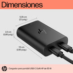 Cargador Hp de portátil USB - c 65w dos puertos USB - c