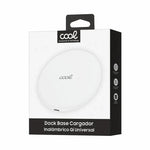 Dock Base Cargador Smartphones Inalámbrico Qi Universal COOL Blanco - PixelPlaza