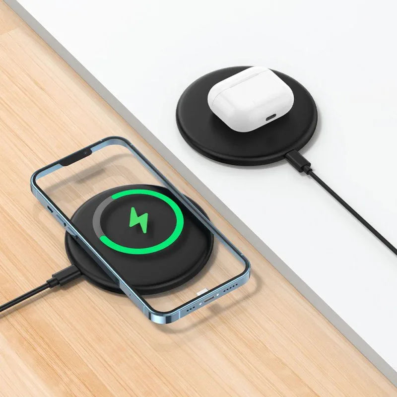 Dock Base Cargador Smartphones Inalámbrico Qi Universal COOL Negro - PixelPlaza