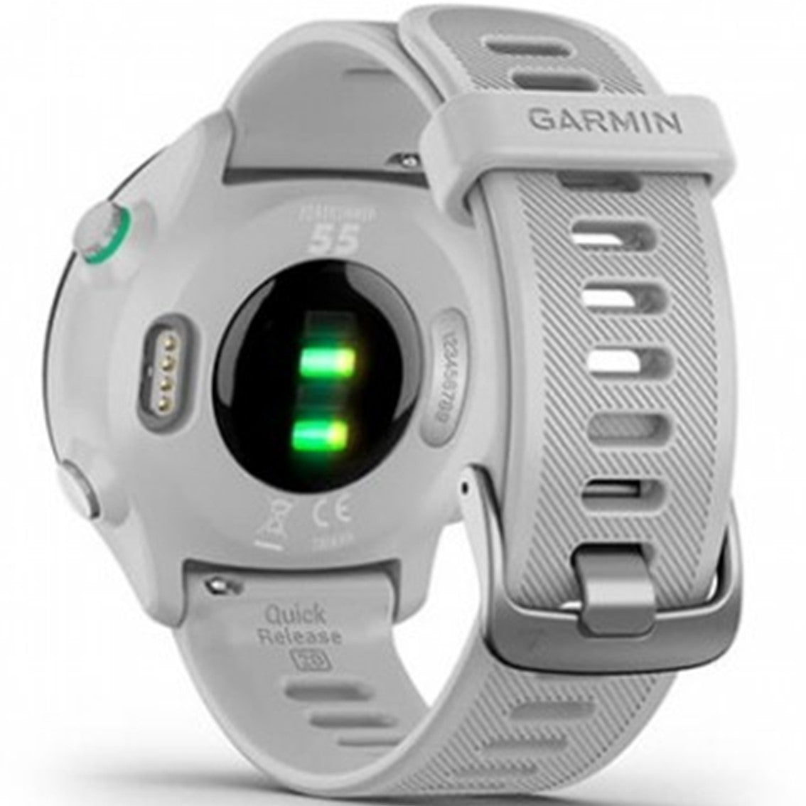 Smartwatch Garmin forerunner 55 BT GPS mip resistencia agua 5atm pulsómetro sueño 42 mm Blanco detalle #blanco