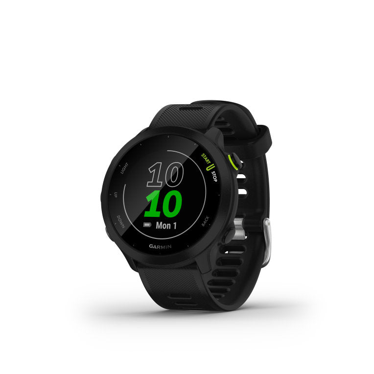 Smartwatch Garmin forerunner 55 BT GPS mip resistencia agua 5atm pulsómetro sueño 42 mm Negro #negro
