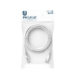 Cable red Phasak latiguillo RJ45 utp cat6 0.5m gris 50cm phk 1650