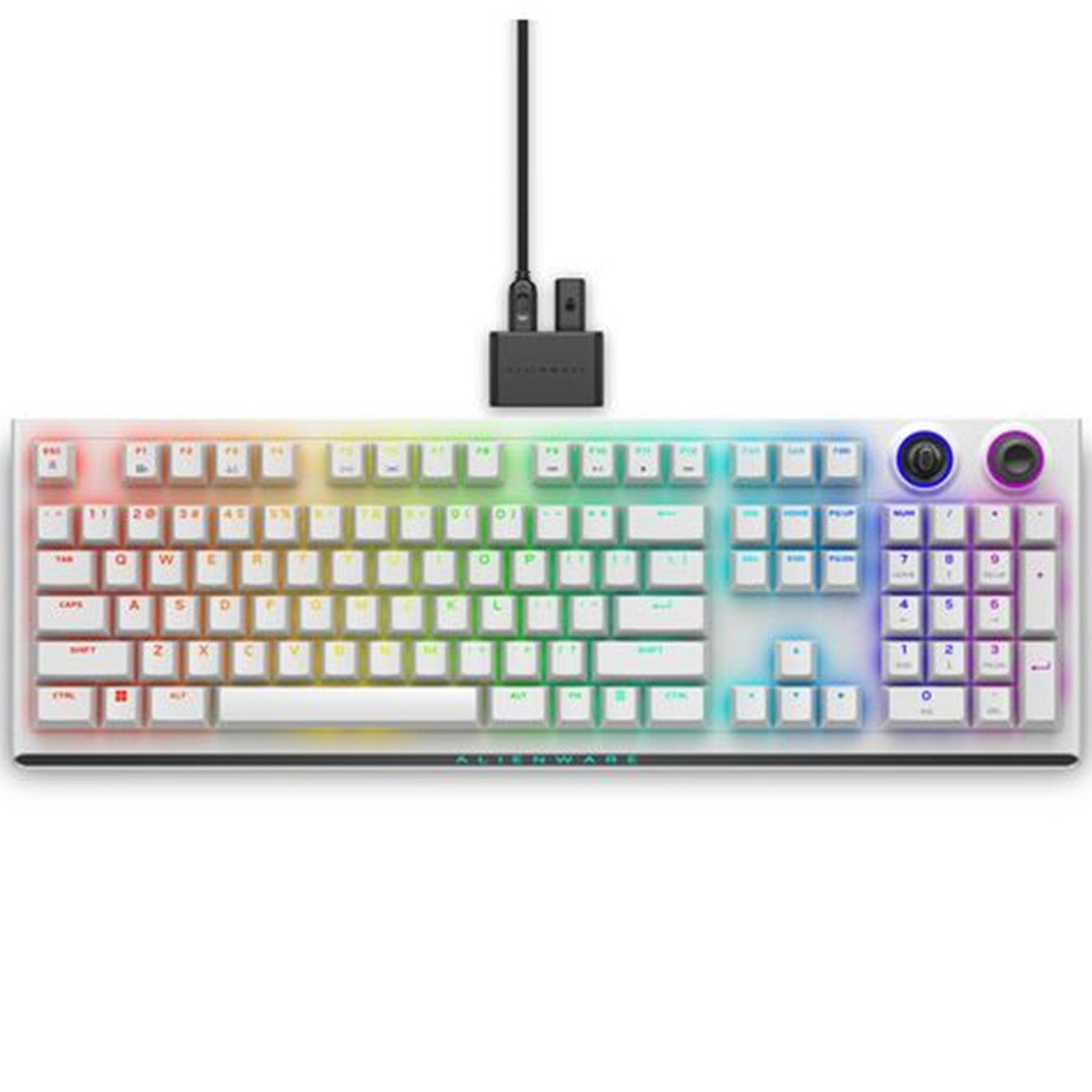 Teclado Dell alienware tri mode wireless gaming aw920k inalámbrico ingles Blanco #blanco