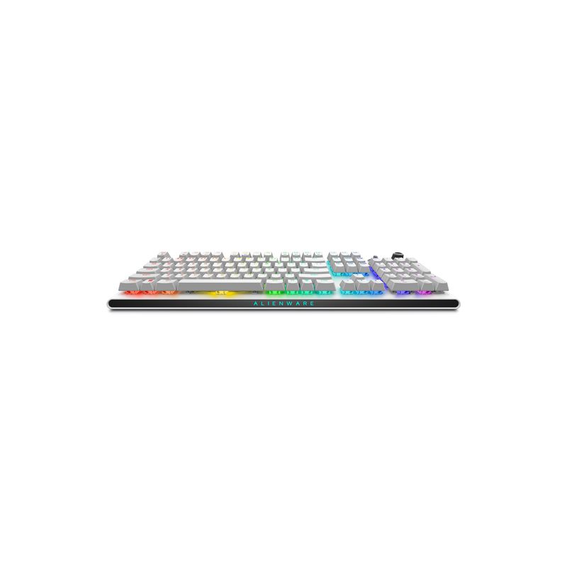 Teclado Dell alienware tri mode wireless gaming aw920k inalámbrico ingles Blanco detalle #blanco