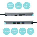 Nano docking station i - tec USB - c 4K con lan y power delivery 100w
