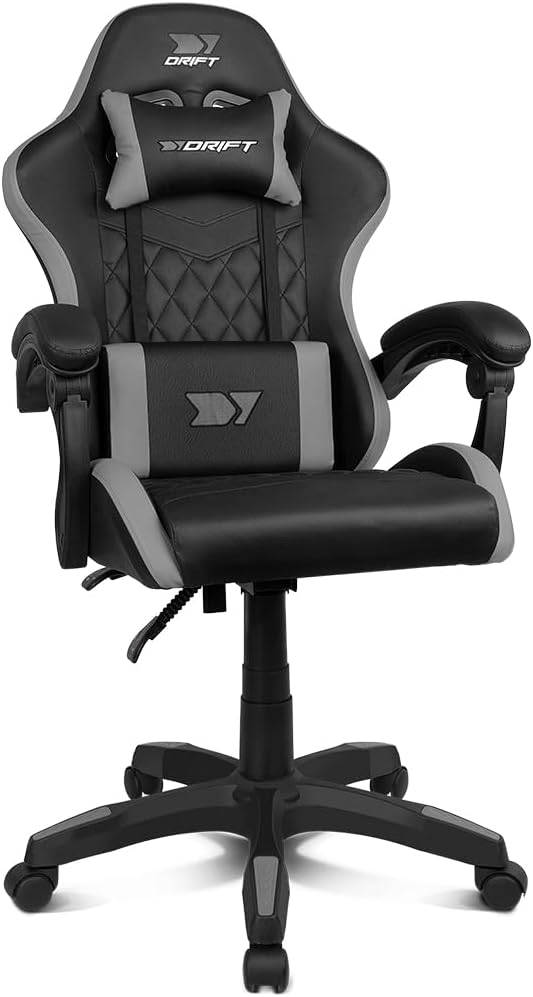 Silla gaming Drift dr35 negra Gris detalle #gris