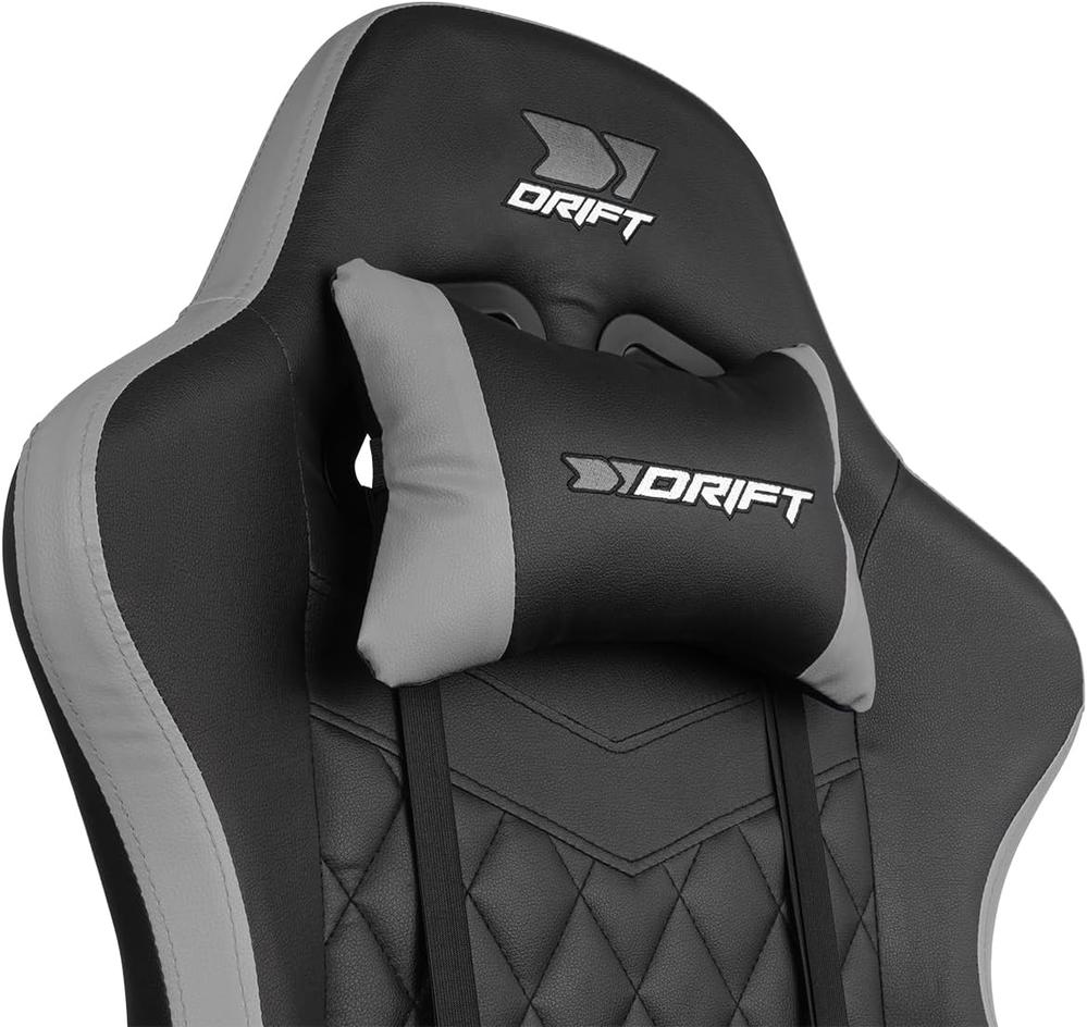 Silla gaming Drift dr35 negra Gris detalle #gris