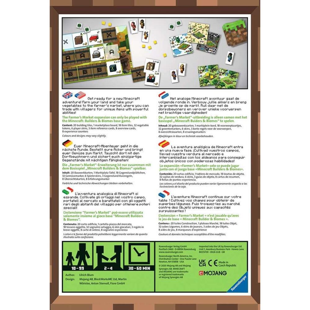Juego de mesa Ravensburger minecraft farmer's market esp.