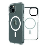 Funda Muvit recycletek magsafe shockproof 3m para apple iphone 14 transparente - negra