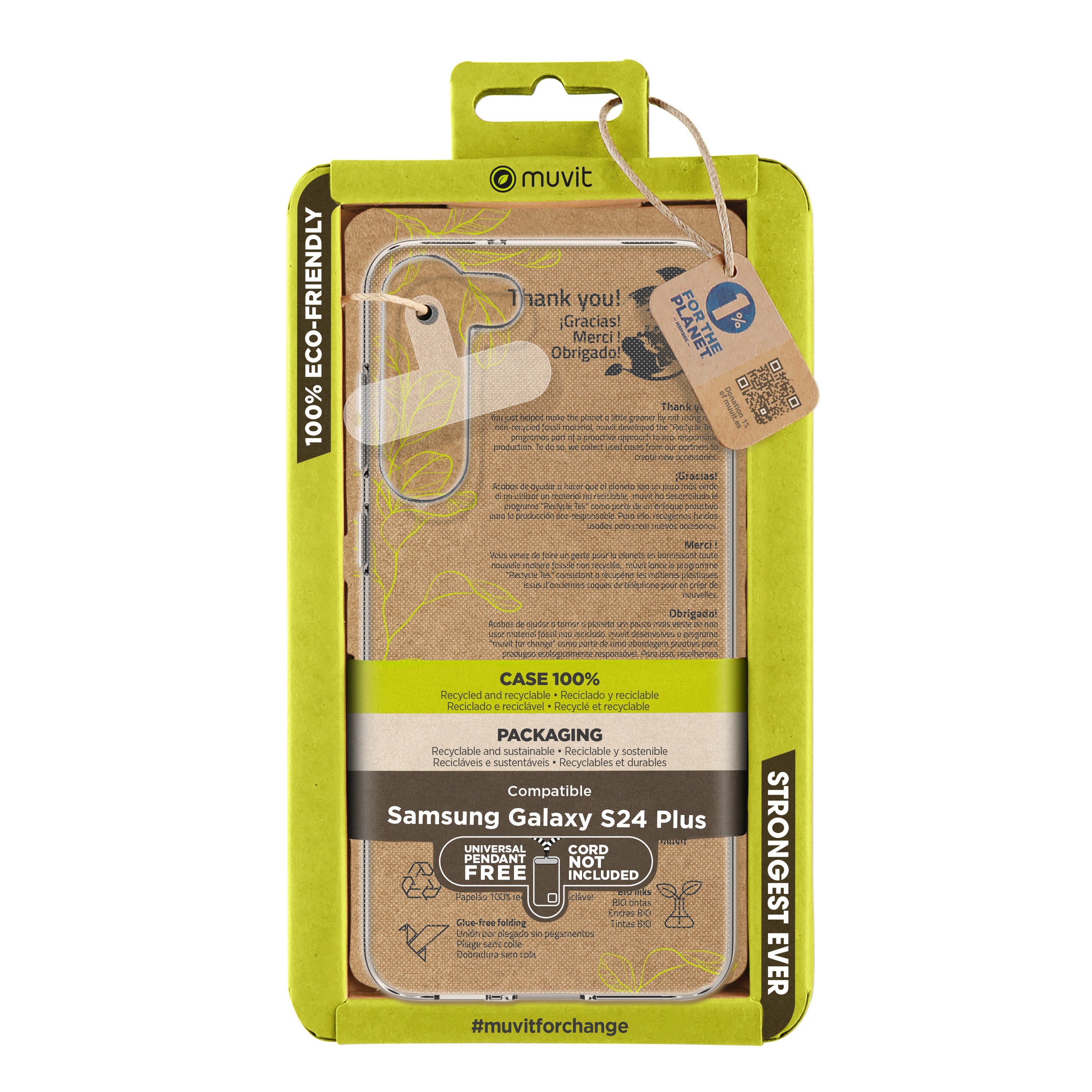 Funda Muvit recycletek para samsung galaxy s24 plus transparente