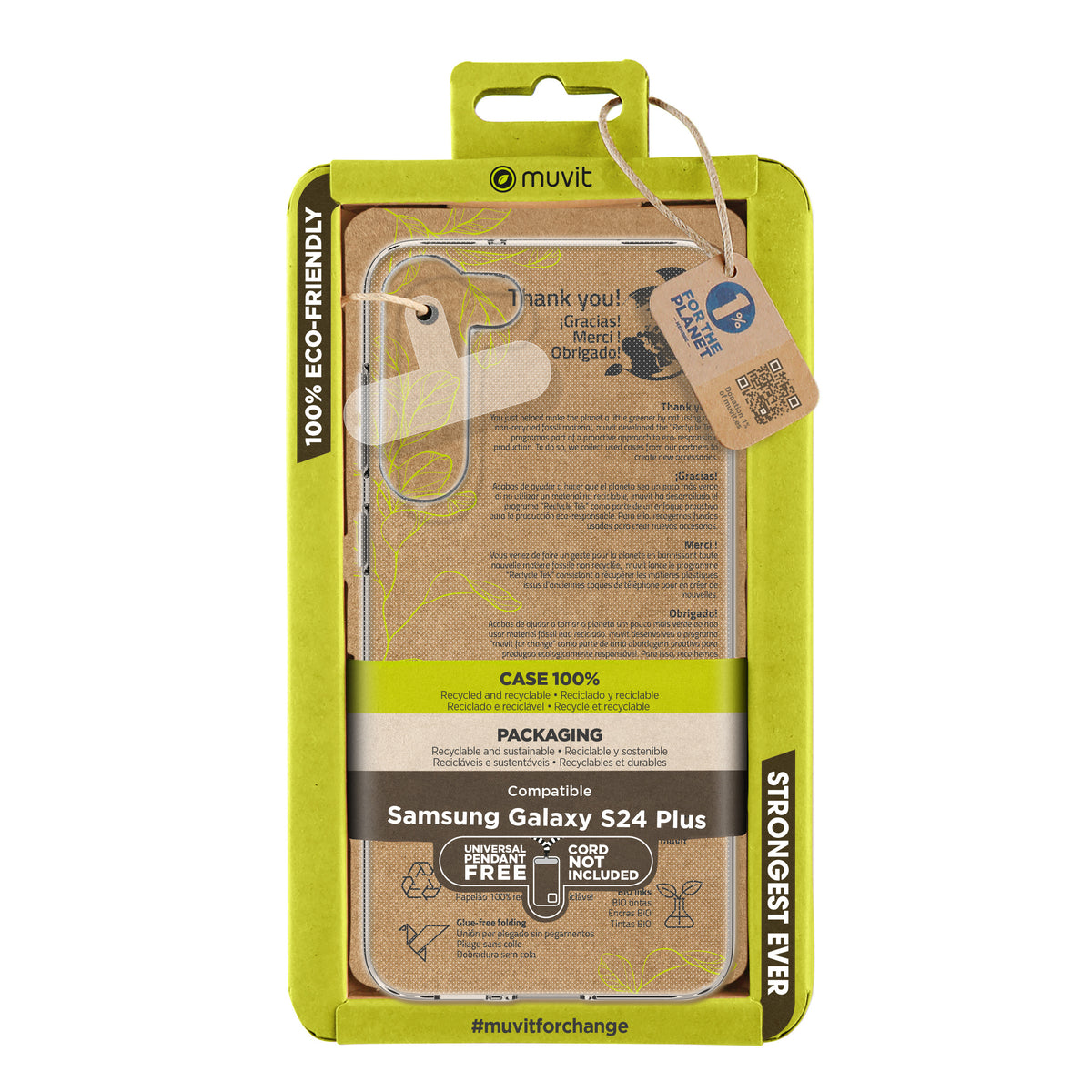 Funda Muvit recycletek para samsung galaxy s24 plus transparente