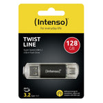 Memoria USB 3.2 Intenso 128GB twist line a+c