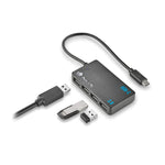 Hub 4 puertos USB 3.2 gen 1 NGS negro - 5gbps