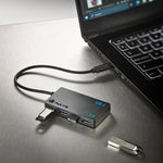 Hub 4 puertos USB 3.2 gen 1 NGS negro - 5gbps