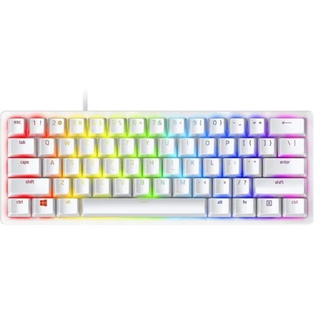 Teclado Razer huntsman mini mercury red switch USB usa blanco