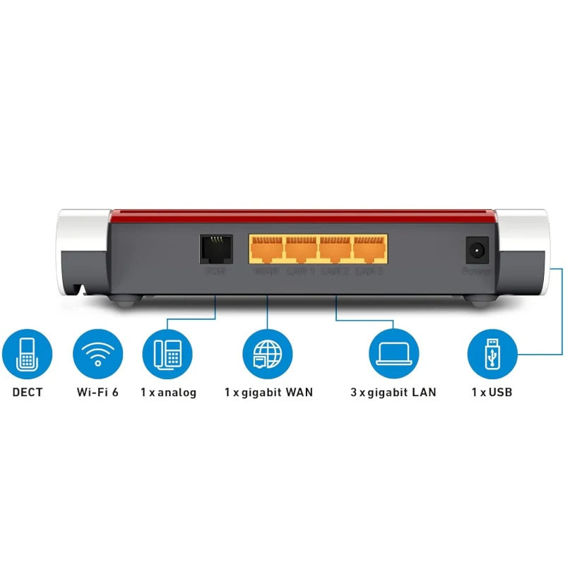 Router WiFi 6 fritz! box 4050 mesh 1xgb wan 3xgb lan