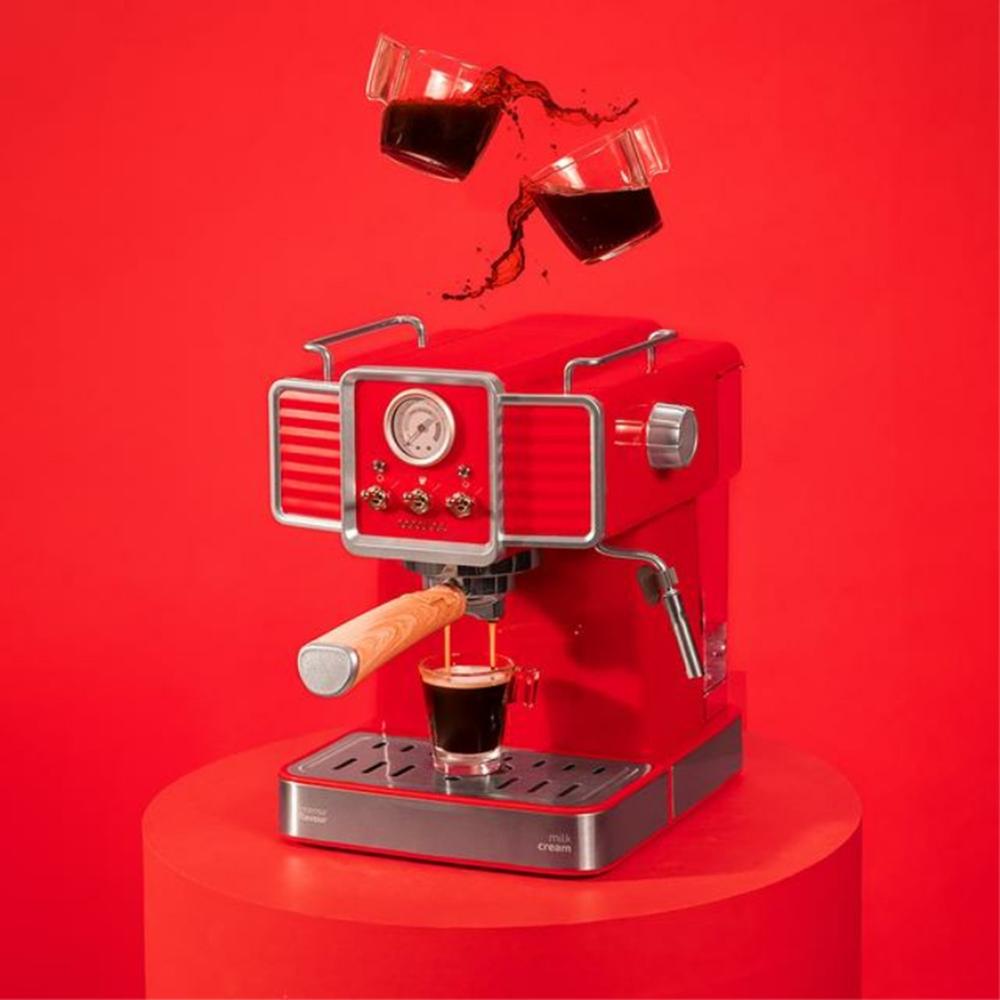 Cafetera Cecotec power espresso 20 tradizionale light red 1350w 1.5l