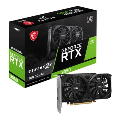 Tarjeta grafica MSI nvidia geforce RTX 3050 ventus 2x oc 6GB gddr6