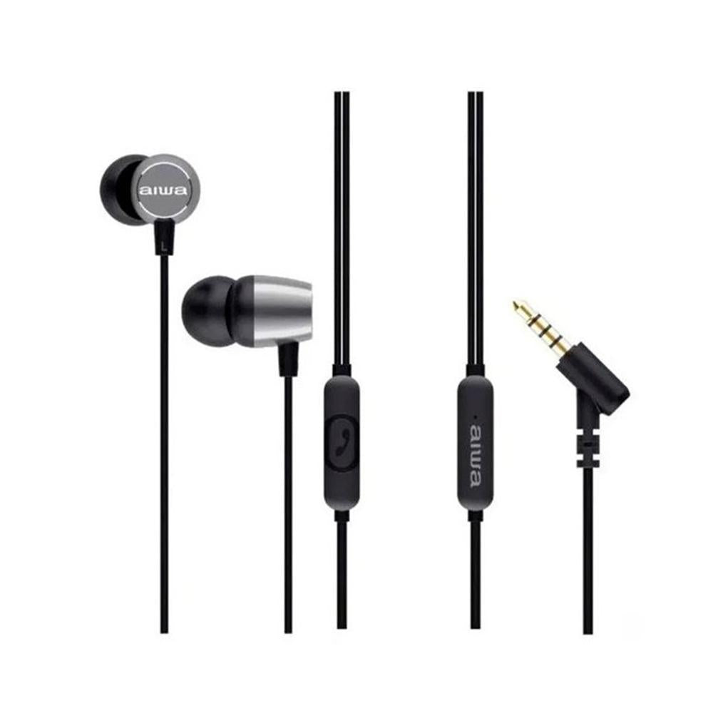 Auricular Aiwa estm - 30sl jack 3.5mm negro - plata