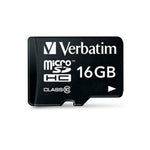Tarjeta memoria micro sd Verbatim 16GB c10 u1 + adaptador
