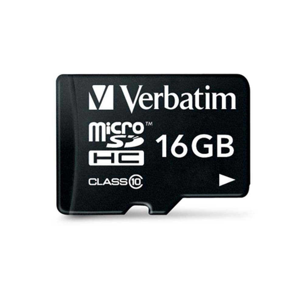 Tarjeta memoria micro sd Verbatim 16GB c10 u1 + adaptador