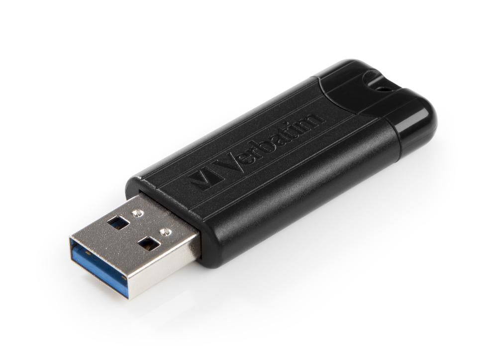 Memoria USB 3.2 Verbatim pinstripe 64GB negro
