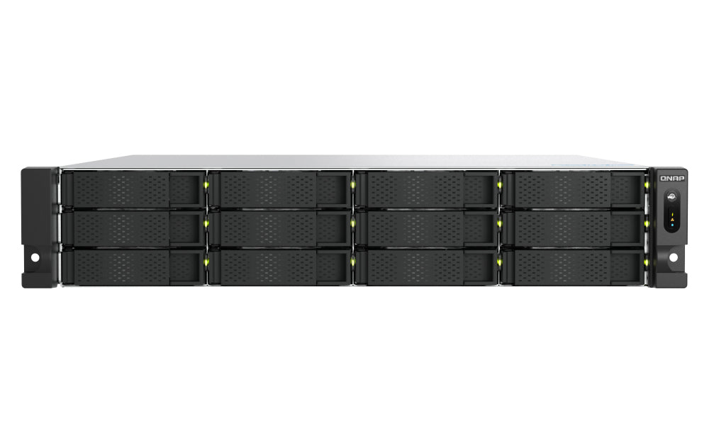 Servidor nas Qnap ts - h1277axu - rp - r7 - 32g 12 bahias 2u rack 32GB gigabit ethernet