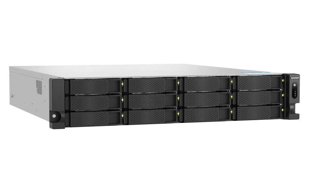 Servidor nas Qnap ts - h1277axu - rp - r7 - 32g 12 bahias 2u rack 32GB gigabit ethernet