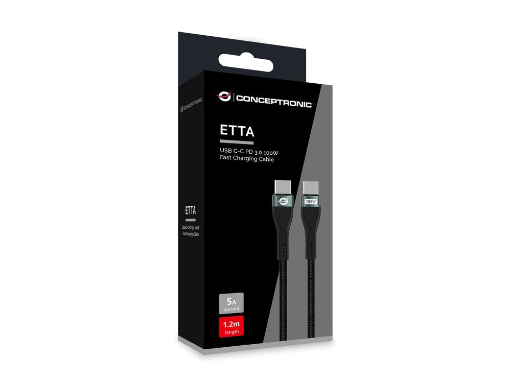 Cable USB tipo c Conceptronic 1.2m · macho - macho - pd 3.0 - 100w