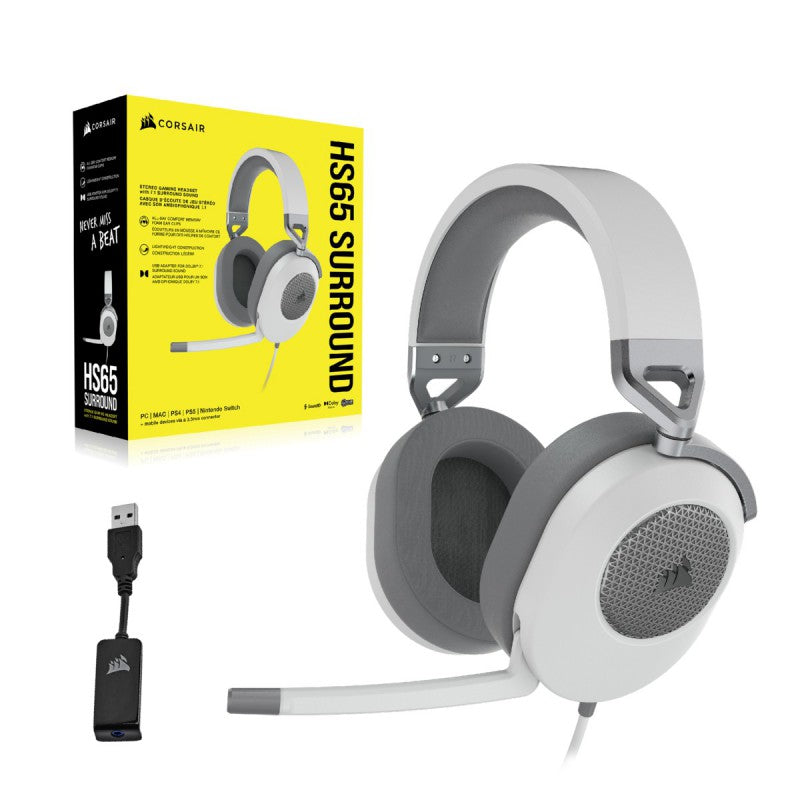 Auriculares gaming Corsair hs65 Blanco #blanco