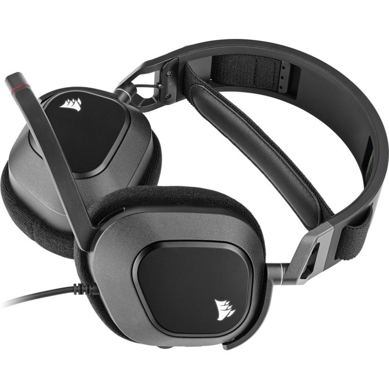 Auricular gaming Corsair stereo Corsair hs80 RGB USB gris