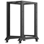 Armario Lanberg abierto rack 19 pulgadas 22u · 600x1000 negro