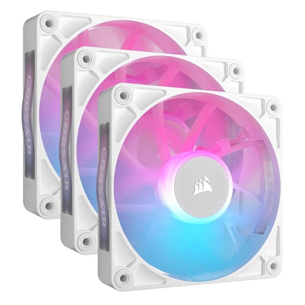 Ventilador caja Corsair rx120 icue link RGB 3 x 120mm blanco