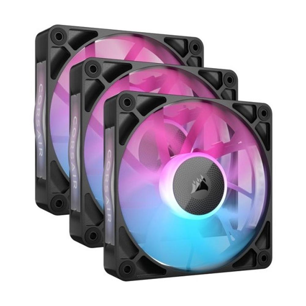 Ventilador caja Corsair rx120 icue link RGB 3 x 120mm negro