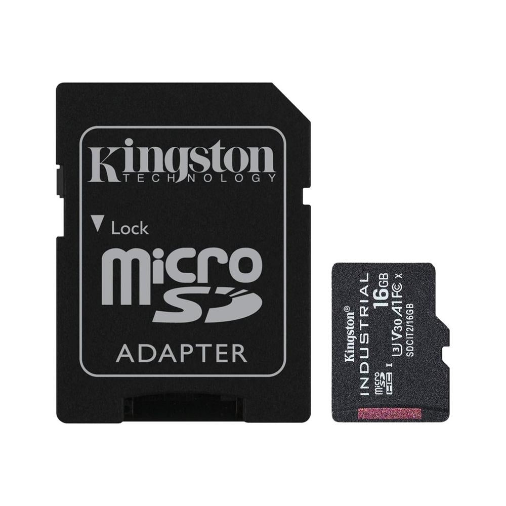 Tarjeta memoria micro sdhc 16GB Kingston industrial uhs - i u3 cl10 + adaptador