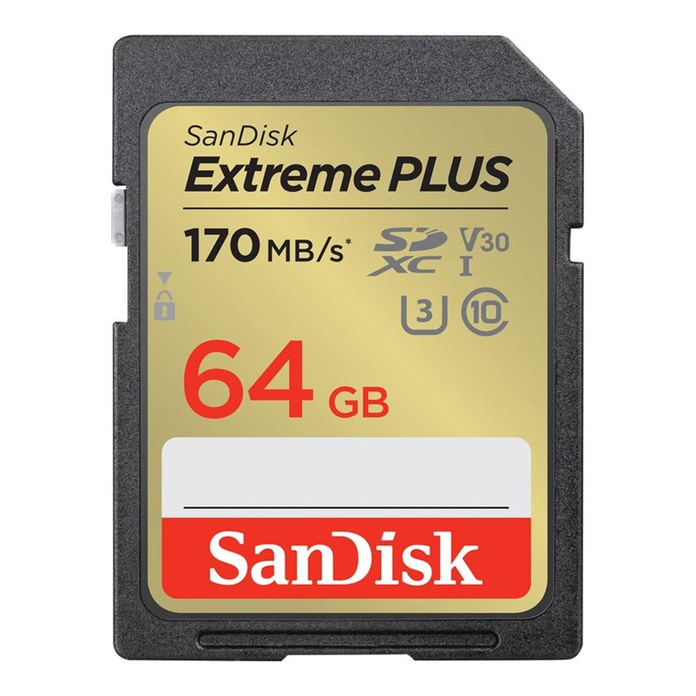 Tarjeta memoria secure digital sdxc 64GB SanDisk extreme plus clase 10 uhs - i u3