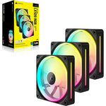 Ventilador caja Corsair lx120 icue link RGB 3x 120mm negro