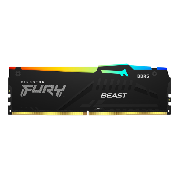 Memoria ram DDR5 64GB 2 x 32GB Kingston - 6400 mhz - pc5 - 51200 - fury beast RGB - cl32 - 1.4v