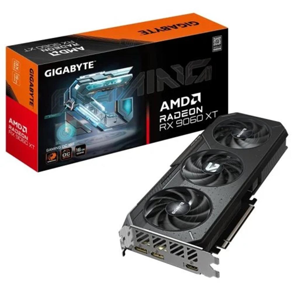 Tarjeta grafica Gigabyte radeon rx 9060 xt gaming oc 16GB gddr6 · 2x dp · 1x HDMI pci express 5.0