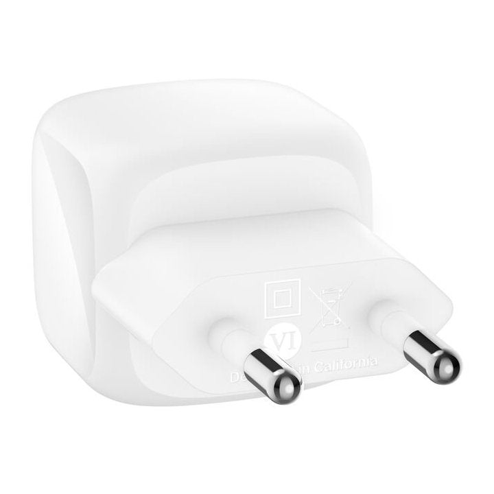Cargador de pared Belkin wca008kq1mwh - b6 30w USB tipo c + cable USB tipo c blanco