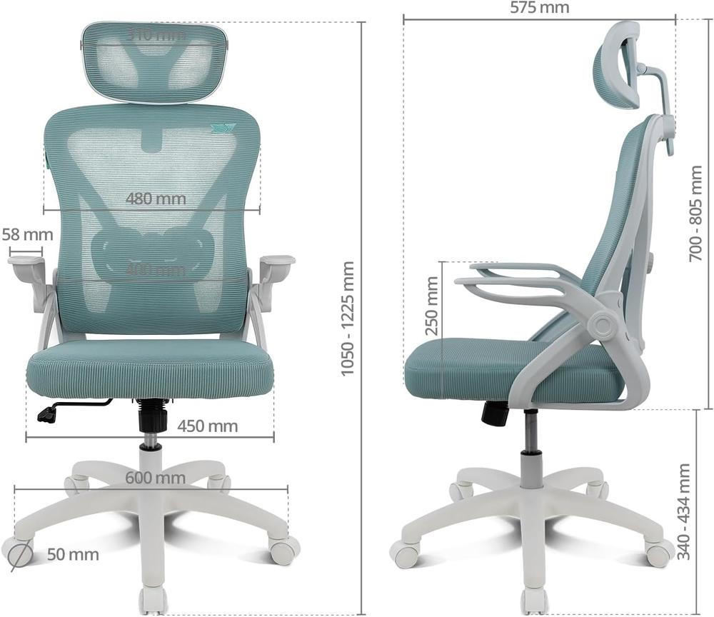 Silla gaming Drift drair35 blanca Turquesa detalle #turquesa