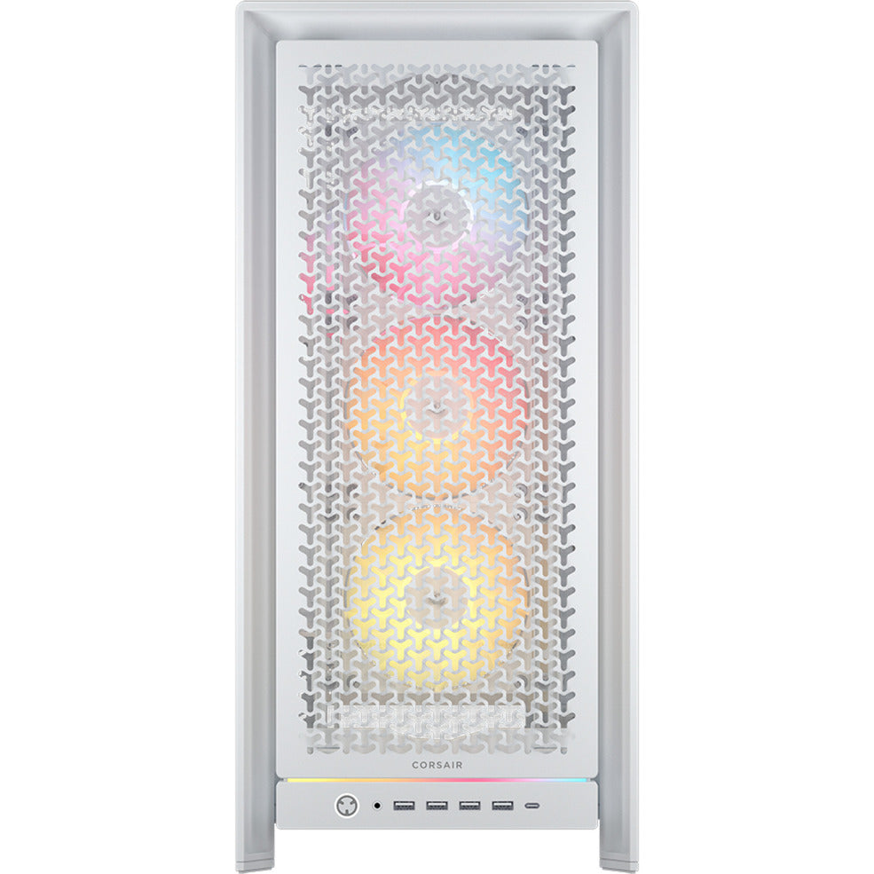 Caja ordenador gaming Corsair frame 5000d rs ATX argb cristal templado blanco