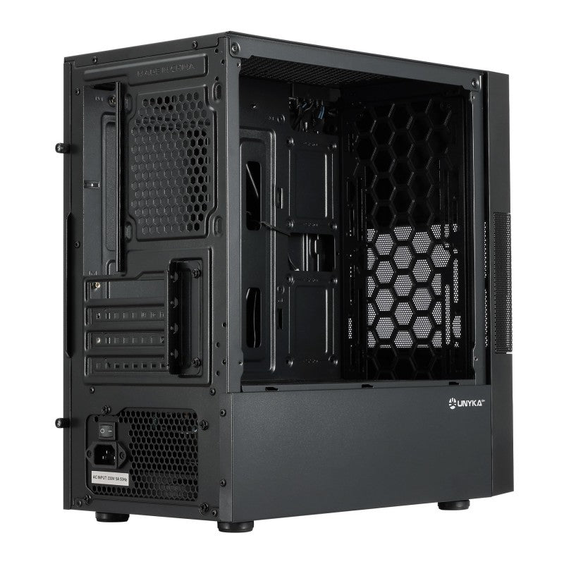 Caja ordenador gaming Unykach aero c25 mATX vidrio negra
