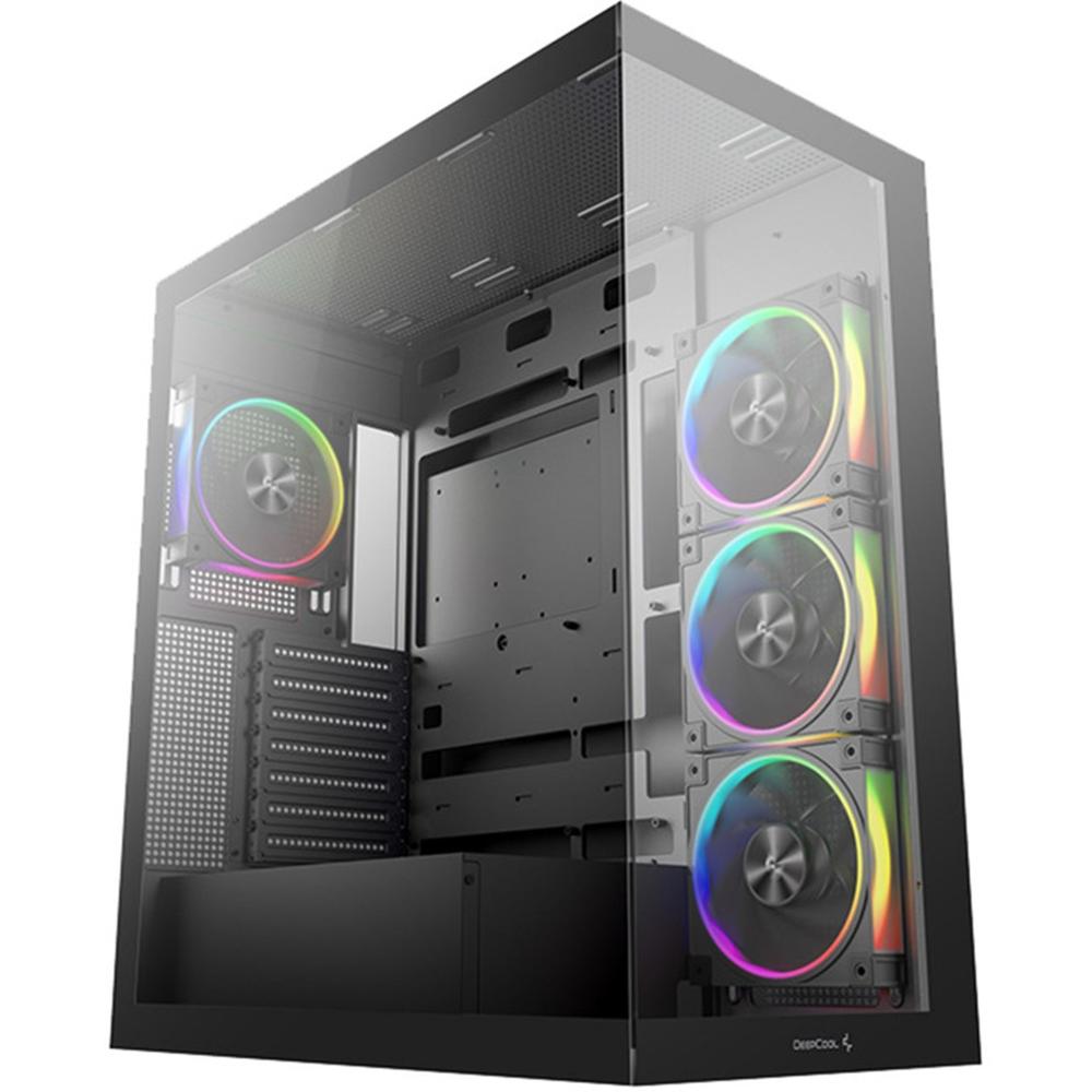 Caja ordenador gaming ATX Deepcool cg580v2 cristal templado negro