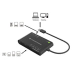 Card reader externo concentronic bian010b USB - c y USB - a sd - sdhc - sdxc - micro sd - mmc -ms - cf - xd