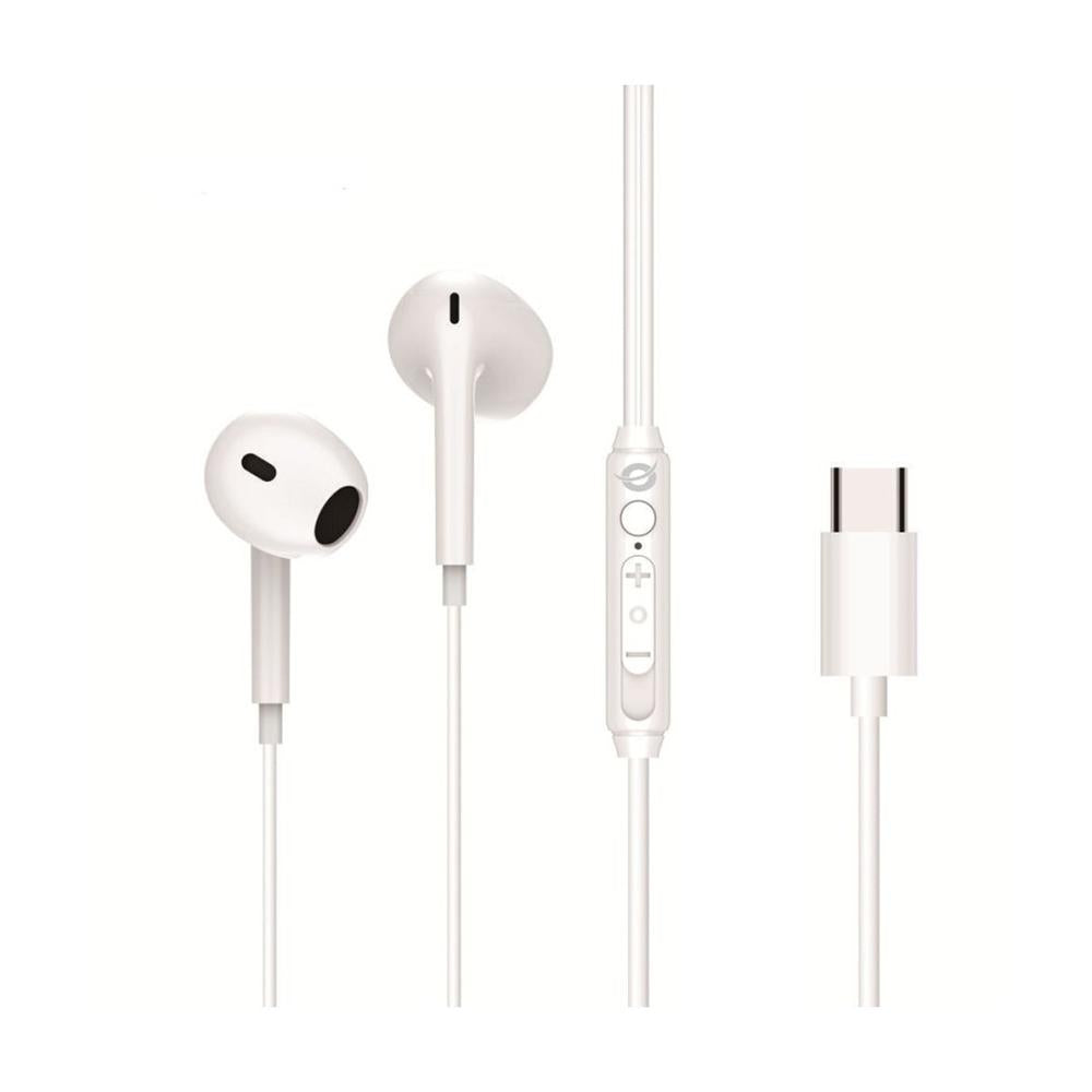 Auricular intrauditivo USB - c Conceptronic brendan02w microfono 1.2m blanco